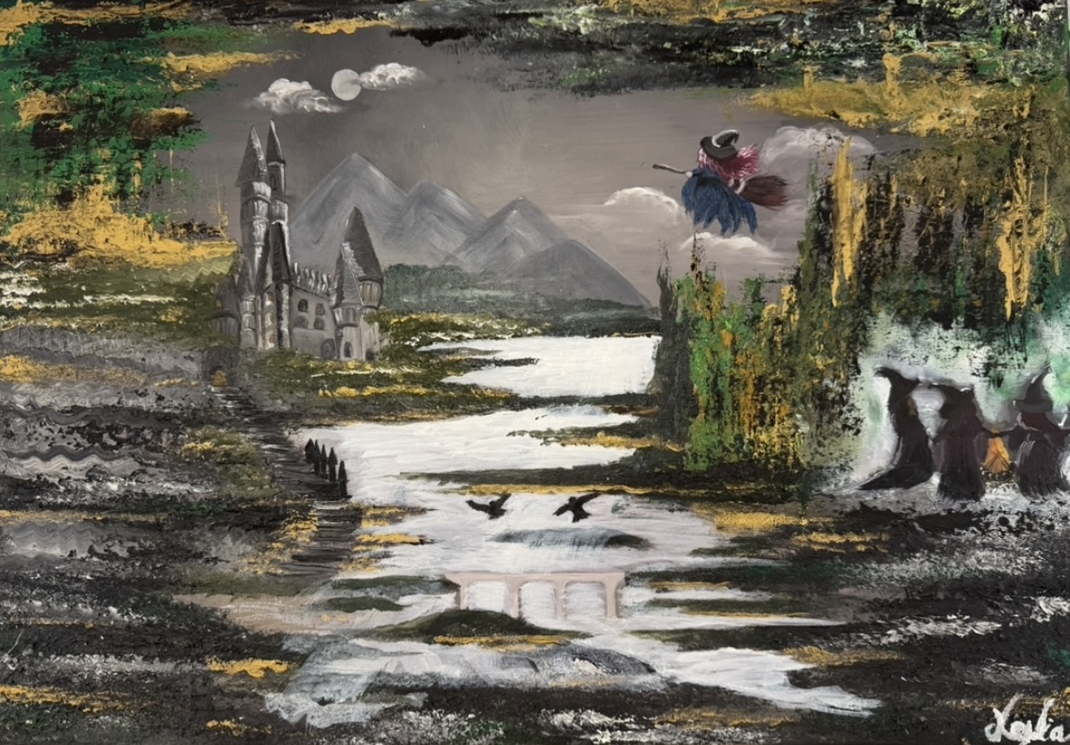 Escena fantástica con castillo